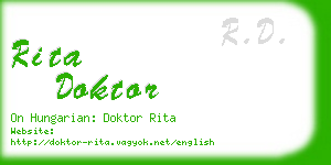 rita doktor business card